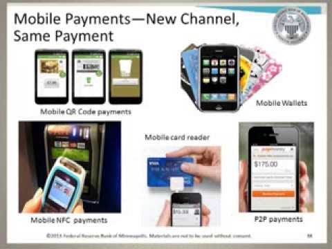 A slide showing different types of mobile payments.